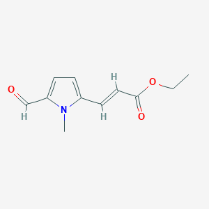molecular formula C11H13NO3 B8056953 ethyl 3-(5-formyl-1-methyl-1H-pyrrol-2-yl)prop-2-enoate 