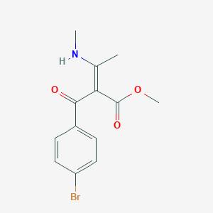 molecular formula C13H14BrNO3 B8057135 methyl (E)-2-(4-bromobenzoyl)-3-(methylamino)but-2-enoate 
