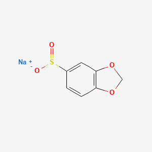 molecular formula C7H5NaO4S B8057297 sodium;1,3-benzodioxole-5-sulfinate 