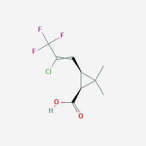 molecular formula C9H10ClF3O2 B8057396 cis-3-(2-Chloro-3,3,3-trifluoropropenyl)-2,2-dimethylcyclopropanecarboxylic acid 