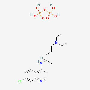 Quinoline, 7-chloro-4-((4-(diethylamino)-1-methylbutyl)amino)-, diphosphate, (-)-