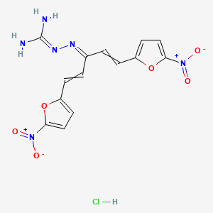molecular formula C14H13ClN6O6 B8057501 Nitrovin hydrochloride 