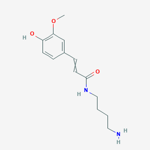N-(4-aminobutyl)-3-(4-hydroxy-3-methoxyphenyl)prop-2-enamide