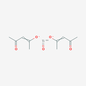 molecular formula C10H14O5Ti B8057663 oxotitaniumbis(ylium) bis(4-oxopent-2-en-2-olate) 