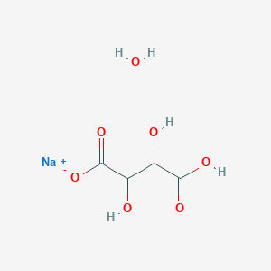 molecular formula C4H7NaO7 B8057670 sodium;2,3,4-trihydroxy-4-oxobutanoate;hydrate 