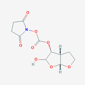 molecular formula C11H13NO8 B8057985 [(3R,3aS,6aR)-Hydroxyhexahydrofuro[2,3-b]furanyl] Succinimidyl Carbonate 