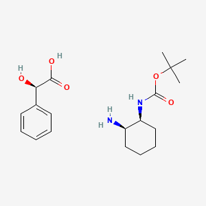 molecular formula C19H30N2O5 B8058008 N-Boc-(1S, 2R)-diaminocyclohexane (R)-Hydroxyphenylaceticacid salt CAS No. 1391731-16-0