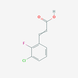 molecular formula C9H6ClFO2 B8058016 3-Chloro-2-fluorocinnamic acid 