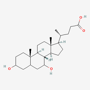 molecular formula C24H40O4 B8058031 (4R)-4-[(8R,9S,10S,13R,14S,17R)-3,7-dihydroxy-10,13-dimethyl-2,3,4,5,6,7,8,9,11,12,14,15,16,17-tetradecahydro-1H-cyclopenta[a]phenanthren-17-yl]pentanoic acid CAS No. 293738-04-2