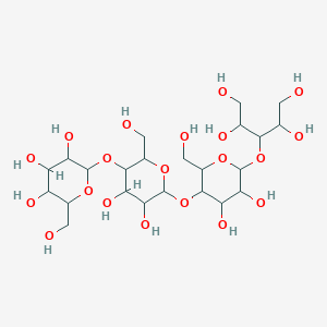 molecular formula C23H42O20 B8058197 Hexopyranosyl-(1->4)hexopyranosyl-(1->4)hexopyranosyl-(1->3)pentitol 