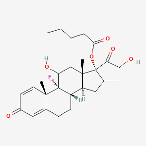 molecular formula C27H37FO6 B8058235 9-Fluoro-11,21-dihydroxy-16-methyl-17-(valeryloxy)pregna-1,4-diene-3,20-dione 