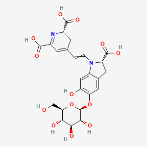 (2S)-4-[2-[(2S)-2-carboxy-6-hydroxy-5-[(2S,3R,4S,5S,6R)-3,4,5-trihydroxy-6-(hydroxymethyl)oxan-2-yl]oxy-2,3-dihydroindol-1-yl]ethenyl]-2,3-dihydropyridine-2,6-dicarboxylic acid
