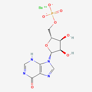 molecular formula C10H11BaN4O8P B8058298 barium(2+);[(2R,3S,4R,5R)-3,4-dihydroxy-5-(6-oxo-3H-purin-9-yl)oxolan-2-yl]methyl phosphate 