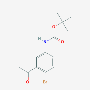 molecular formula C13H16BrNO3 B8058833 tert-Butyl (3-acetyl-4-bromophenyl)carbamate 