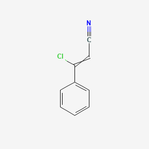 molecular formula C9H6ClN B8058885 3-Chloro-3-phenylprop-2-enenitrile 