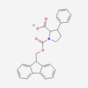 molecular formula C26H23NO4 B8059312 Fmoc-cis-DL-3-phenyl-Pro-OH 