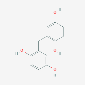 molecular formula C13H12O4 B080594 2,2'-亚甲基二(苯-1,4-二酚) CAS No. 13588-54-0