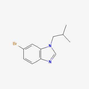 molecular formula C11H13BrN2 B8059482 6-Bromo-1-(2-methylpropyl)-1H-1,3-benzodiazole 