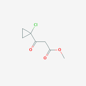 molecular formula C7H9ClO3 B8059503 Methyl 3-(1-chlorocyclopropyl)-3-oxopropanoate 