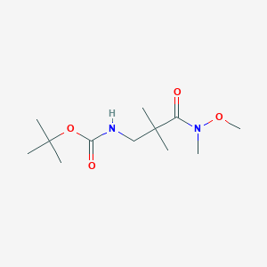 tert-butyl N-[3-[methoxy(methyl)amino]-2,2-dimethyl-3-oxopropyl]carbamate