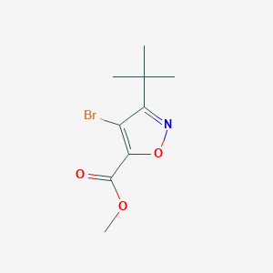 molecular formula C9H12BrNO3 B8059669 METHYL 4-BROMO-3-TERT-BUTYLISOXAZOLE-5-CARBOXYLATE 