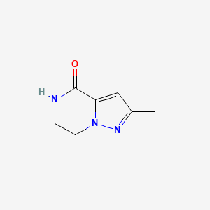 molecular formula C7H9N3O B8059750 2-Methyl-6,7-dihydropyrazolo[1,5-a]pyrazin-4(5H)-one 