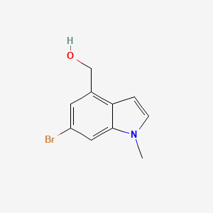 molecular formula C10H10BrNO B8059785 (6-Bromo-1-methyl-1H-indol-4-yl)-methanol 