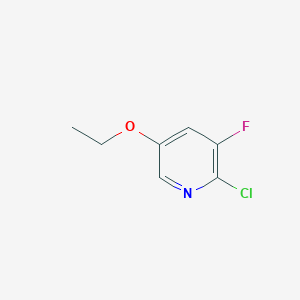molecular formula C7H7ClFNO B8059802 2-Chloro-5-ethoxy-3-fluoropyridine 