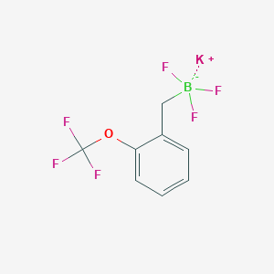 molecular formula C8H6BF6KO B8060412 Potassium [2-(trifluoromethoxy)benzyl]trifluoroborate 