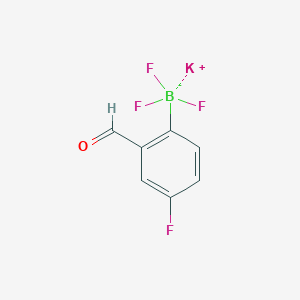 molecular formula C7H4BF4KO B8060560 Potassium (4-fluoro-2-formylphenyl)trifluoroborate 