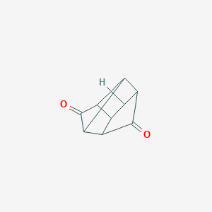 molecular formula C10H8O2 B080606 1,2,4-Metheno-1H-cyclobuta[cd]pentalene-3,5-dione, hexahydro- CAS No. 14725-77-0