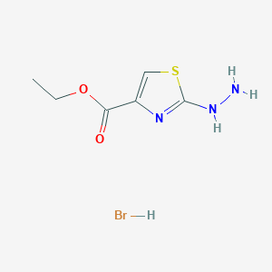 molecular formula C6H10BrN3O2S B8060626 Ethyl 2-hydrazinyl-1,3-thiazole-4-carboxylate hydrobromide 