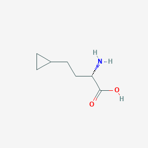 molecular formula C7H13NO2 B8060681 (2S)-2-Amino-4-cyclopropylbutanoic acid 