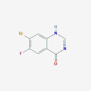 molecular formula C8H4BrFN2O B8060732 7-bromo-6-fluoro-1H-quinazolin-4-one 