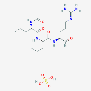 molecular formula C20H40N6O8S B8060825 Leupeptin hemisulfate 