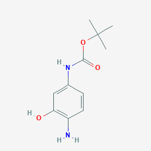 molecular formula C11H16N2O3 B8060838 tert-Butyl N-(4-amino-3-hydroxyphenyl)carbamate 