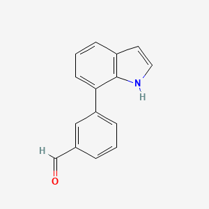 molecular formula C15H11NO B8060865 3-(1H-indol-7-yl)benzaldehyde 