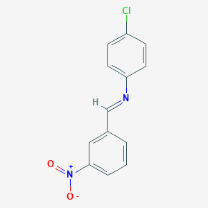 molecular formula C13H9ClN2O2 B080610 4-Chloro-N-(3-nitrobenzylidene)-aniline CAS No. 10480-25-8