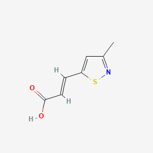 molecular formula C7H7NO2S B8061014 3-(3-Methylisothiazol-5-yl)acrylic acid 