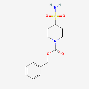molecular formula C13H18N2O4S B8061420 benzyl 4-sulfamoylpiperidine-1-carboxylate 