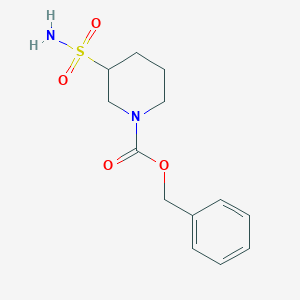 molecular formula C13H18N2O4S B8061422 Benzyl 3-sulfamoylpiperidine-1-carboxylate 