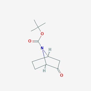 molecular formula C11H17NO3 B8061521 rel-tert-butyl (1R,4R)-2-oxo-7-azabicyclo[2.2.1]heptane-7-carboxylate 