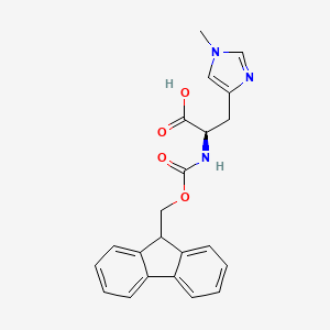 molecular formula C22H21N3O4 B8061536 N-[(9H-Fluoren-9-ylmethoxy)carbonyl]-1-methyl-D-histidine 