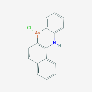 molecular formula C16H11AsClN B080616 7-Chloro-7,12-dihydrobenzo[c]phenarsazine CAS No. 10352-43-9