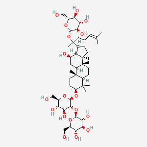 molecular formula C48H82O18 B8061703 b-D-Glucopyranoside,(3b,12b)-20-(b-D-glucopyranosyloxy)-12-hydroxydammar-24-en-3-yl2-O-b-D-glucopyranosyl- 