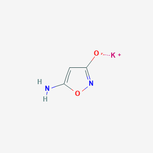 molecular formula C3H3KN2O2 B8062256 Potassium 5-aminoisoxazol-3-olate 
