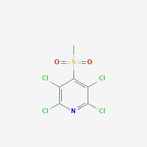 molecular formula C6H3Cl4NO2S B080623 2,3,5,6-Tetrachloro-4-(methylsulfonyl)pyridine CAS No. 13108-52-6