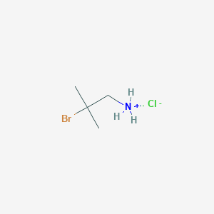 molecular formula C4H11BrClN B8063267 (2-bromo-2-methylpropyl)azanium;chloride 