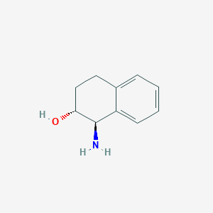 molecular formula C10H13NO B080635 (1R,2R)-1-Amino-1,2,3,4-tetrahydronaphthalen-2-ol CAS No. 13286-65-2