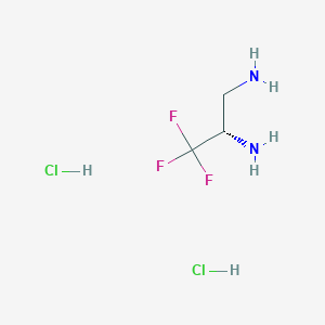 molecular formula C3H9Cl2F3N2 B8063893 (S)-3,3,3-Trifluoropropane-1,2-diamine dihydrochloride 